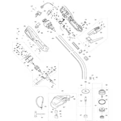 Makita UR3501 - Electric Grass Trimmer - Power Tool Diagram