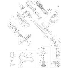 Makita UR3502 - Electric Grass Trimmer - Power Tool Diagram