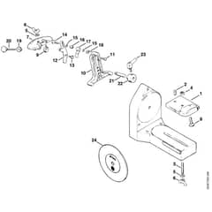 Stihl USG - Swivelling Support For Circular Saw Blades - Parts Diagram