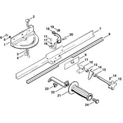 Stihl USG - Swivelling Support For Hedge Trimmer Knife - Parts Diagram