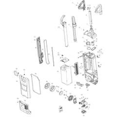 Makita VC010G - Cordless Upright Cleaner - Power Tool 01 Diagram