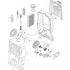 Makita VC011G - Dc Backpack Vacuum Cleaner - Power Tool 01 Diagram