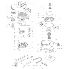 Makita VC3012M - Vacuum Cleaner - Power Tool Diagram