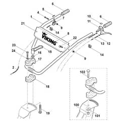 Viking VH500 - Handle - Parts Diagram