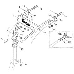 Viking VH540 - Handle - Parts Diagram