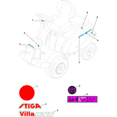 VILLA 12 - 2016-2020 - 2F2700141/S16 - Stiga Front Mower Labels Diagram