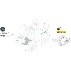 VILLA 15 HST - 2021 - 2F2720541/ST1P - Stiga Front Mower Labels Diagram