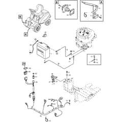 VILLA 16 HST - 2017-2020 - 2F2720511/S17 - Stiga Front Mower Electric System Diagram