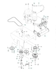 Husqvarna W552 - Engine Mounting With Guards & Muffler