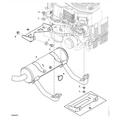 John Deere W61R - PC13632 - Muffler ( - 050000) - ST940293
