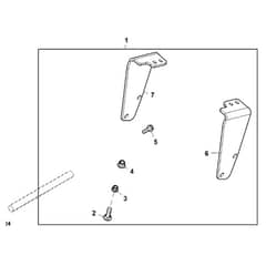 John Deere W61R - PC13632 - Handlebar Support - ST998043