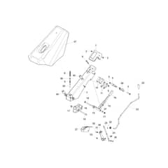 WB 100 TR - Oleo-Mac Flail Mower Handlebar rod and handle bars Diagram