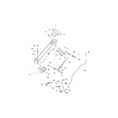 WB 65 HR 11 - 2025 - Oleo-Mac Flail Mower Handlebar rod and handle bars Diagram