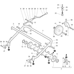 WB 65 (K1100 H) - Oleo-Mac Flail Mower Cutting unit (Rotor) Diagram