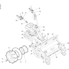 WB 65 (K1100 H) - Oleo-Mac Flail Mower Driving wheel Diagram
