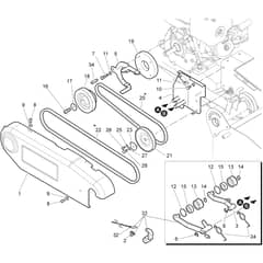 WB 65 (K1100 H) - Oleo-Mac Flail Mower Transmission 01 Diagram