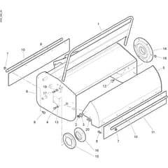 WB 80 HR 11 - Oleo-Mac Flail Mower Guard (Rotor) Diagram
