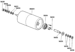 Atco Windsor 12 - F016302042 - Rear Roller Assembly