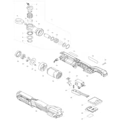 Makita WR100D - Cordless Ratchet Wrench - Power Tool Diagram