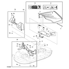 John Deere X106 - PC13343 - Discharge Chute - ST920128