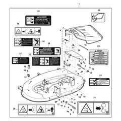 John Deere X106 - PC13343 - Mower Deck - ST977850