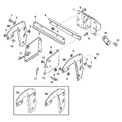 John Deere X107 - PC13997 - Mounting Brackets - ST247205