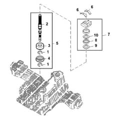 John Deere X110 - PC9636 - PUMP SHAFT - ST163892