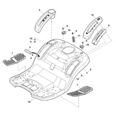 John Deere X115R - PC12386 - Fenderdeck - ST800318