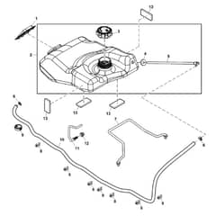 John Deere X116R - PC13346 - Fuel Tank - ST902393