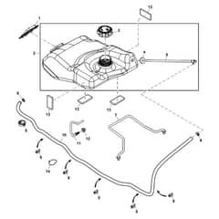 John Deere X117R - PC16000 - Fuel Tank - ST1014847