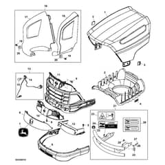 John Deere X120 - PC9637 - Hood - ST245022
