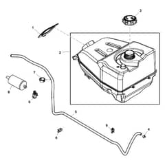John Deere X125 - PC10449 - Fuel Tank - ST696354