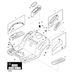 John Deere X126 - PC13344 - Fender Deck - ST902066