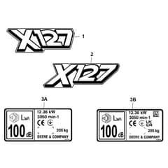John Deere X127 - PC13998 - Labels - ST1015198