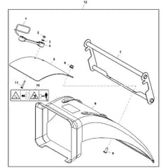 John Deere X130R - PC10316 - Rear Deflector - ST247297