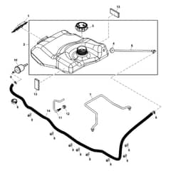 John Deere X135R - PC11760 - Fuel Tank - ST728422