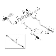 John Deere X135R - PC11760 - Brake Pedal - ST728471