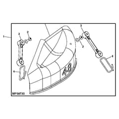 John Deere X140 - PC9638 - Mulch Cover ( - 023204) - ST245135