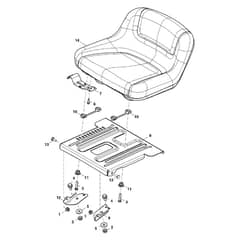 John Deere X145 - PC10450 - Seat - ST246010