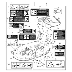 John Deere X145 - PC10450 - Mower Deck (1/2) - ST701954