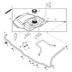 John Deere X146R - PC13347 - Fuel Tank - ST936909
