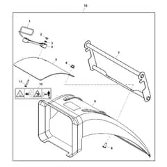 John Deere X155R - PC10452 - Rear Deflector - ST247297