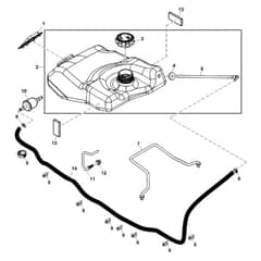 John Deere X155R - PC10452 - Fuel Tank - ST247310