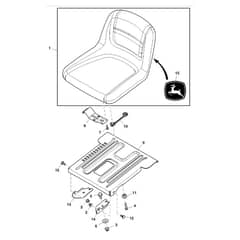 John Deere X155R - PC10452 - Seat - ST803819