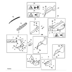 John Deere X155R - PC10452 - Shield Kit (100001 - 700000) - ST812281