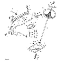 John Deere X155R - PC10452 - Steering Wheel (700001 - ) - ST842252