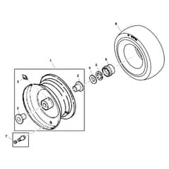 John Deere X165 - PC10451 - Front Wheels - ST245778