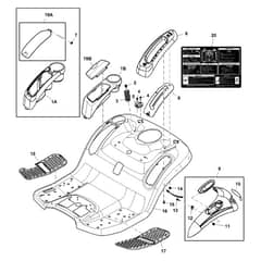 John Deere X165 - PC10451 - Fenderdeck - ST246621
