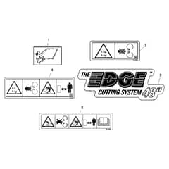 John Deere X165 - PC10451 - Mower Deck Labels - ST246934