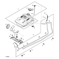 John Deere X166 - PC13345 - Fuel Tank - ST902542